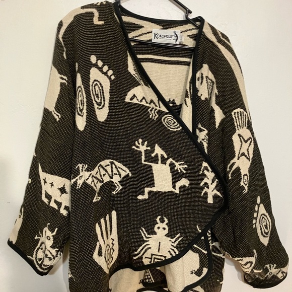 Kokopelli New Mexico Collection 100% cotton made in USA woven shawl wrap Large - Picture 4 of 8